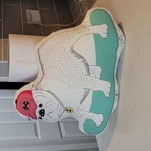 Dogs on boards accent pillow